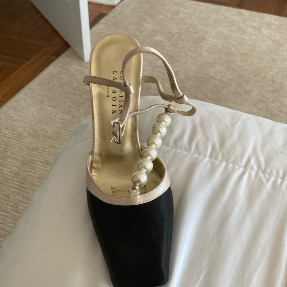 Christian Lacroix satin dress shoe